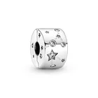Новый серебряный цвет белая звезда (не зажим) Diy бисер Подходит для Европейского Pandora шарм браслеты ювелирные аксессуары A2231
