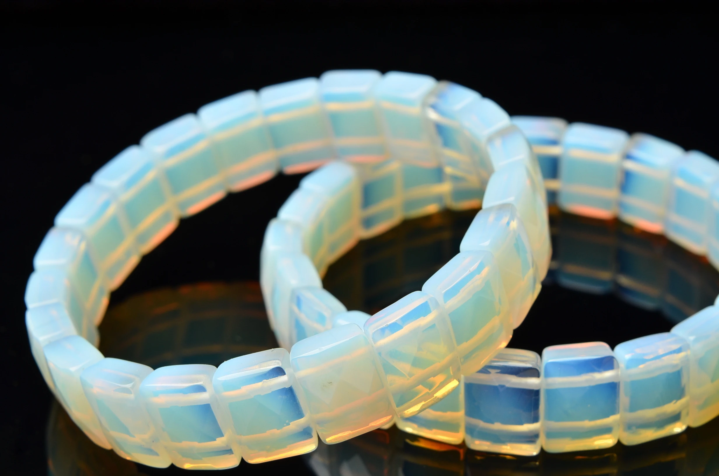 

High quality opal rectangle bracelet /natural stone bangle jewelry for woman for gift wholesale
