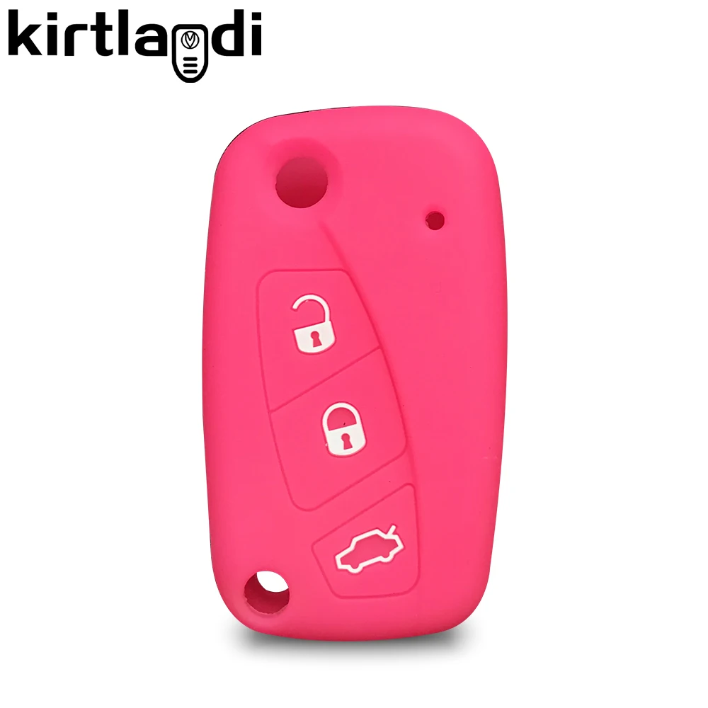 3 Button Silicone Car Key Cover Fob Case Holder for Fiat Panda Idea Stilo Punto Bravo Linea for Citroen Jumper Protector Keyless