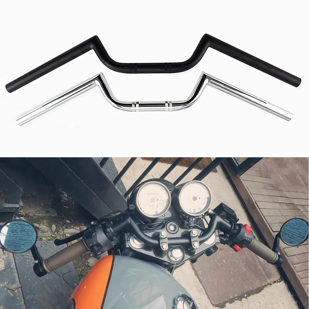 22mm Motorcycle Handlebars Type M Drag Bar Vintage Bike Cafer Racer Tracker Chopper Bobber Cruiser Steering Wheel Handle Bars | Автомобили
