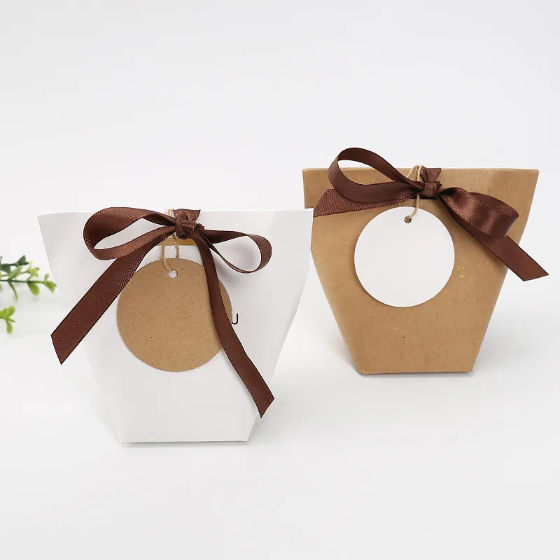 

100pcs/Set Gift Tag Heart Round Shape Black White Kraft Paper Box Price Name Labels for Clothing Personalized Logo Small Order