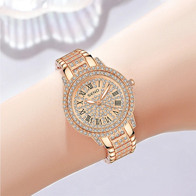 Enlarge Luxury Quartz Watches Fashion Watches For Women Diamond Setting Waterproof Luxe Montre Femme Relogio Feminino Gifts Dropshipping