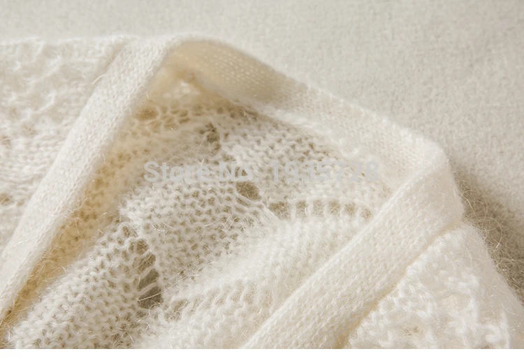 Осень/Зима 2018 мохер и полушерсть с глубоким v образным вырезом вязаный свитер