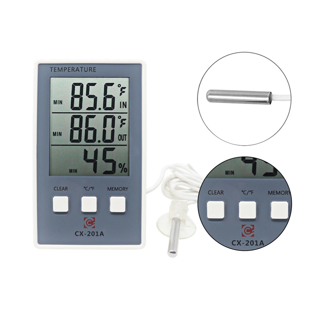 Домашний умный Измеритель температуры и влажности с/Ф ЖК дисплеем зонд