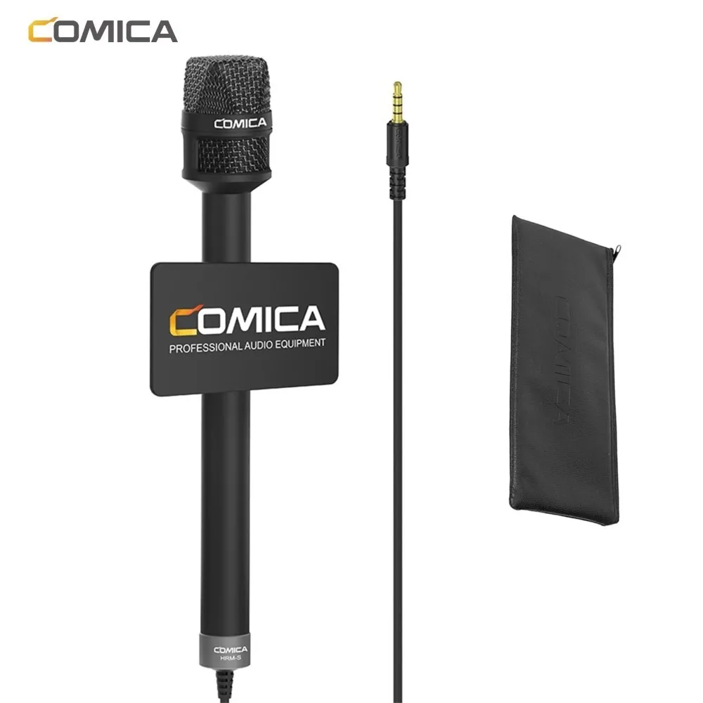 

COMICA HRM-S Handheld Capacitor Microphone Professional Speaker Machine Mic for Smartphone Interview Reporter