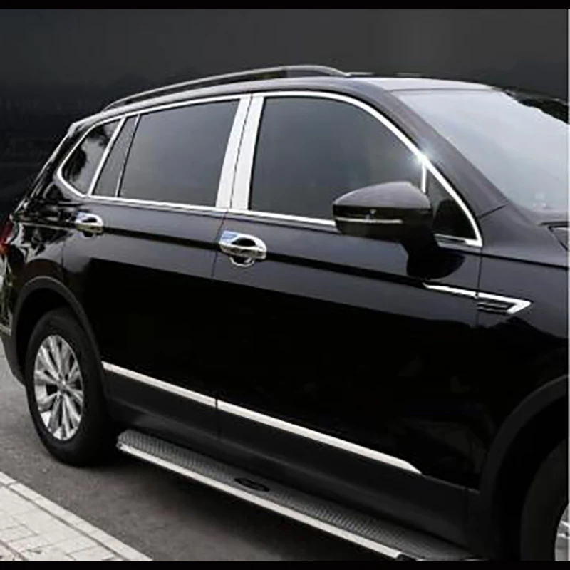 

For Volkswagen For VW Tiguan L 2017 2018 2019 window trim strip stainless steel body trim strip refitting