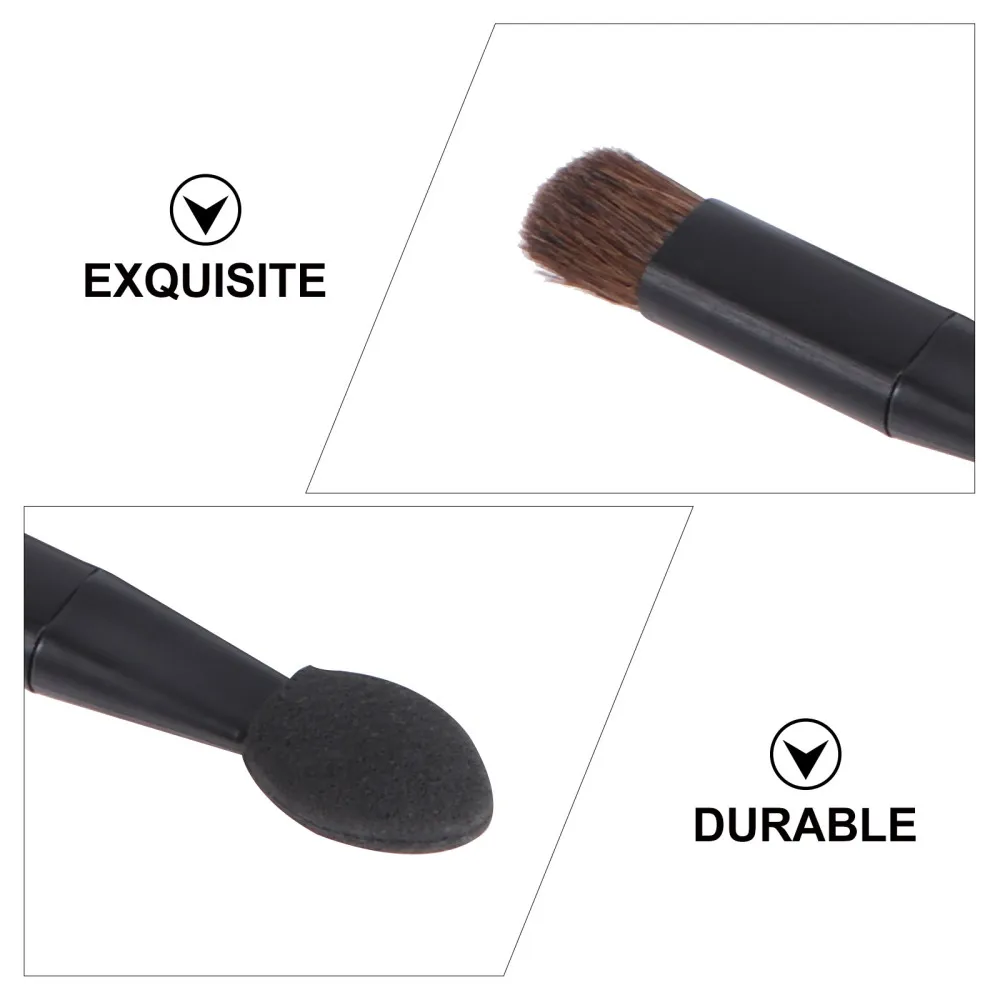 

10Pcs Practical Eyeshadow Brush Dual Sided Eyeshadow Stick Cosmetic Tool Black