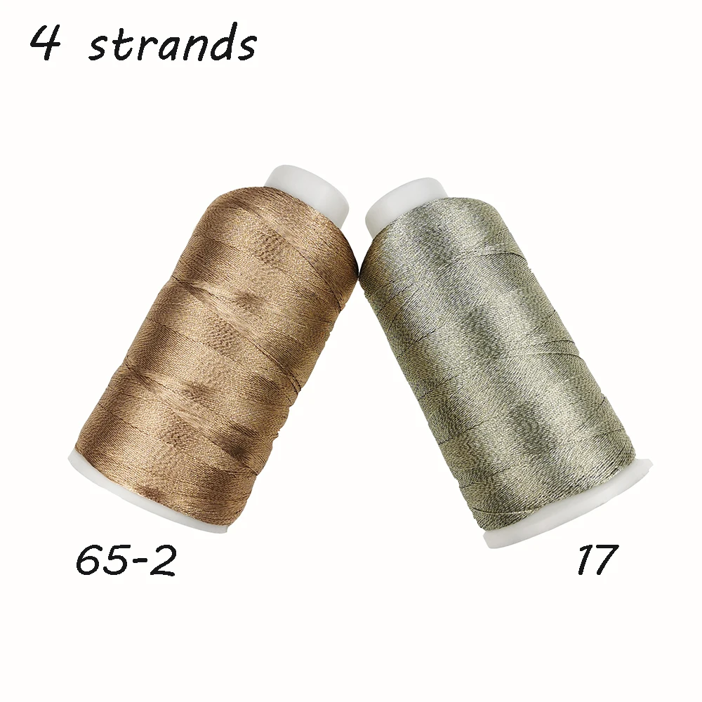 Sanbest металлические швейные нитки золотые серебряные ручная строчка 4 слоя
