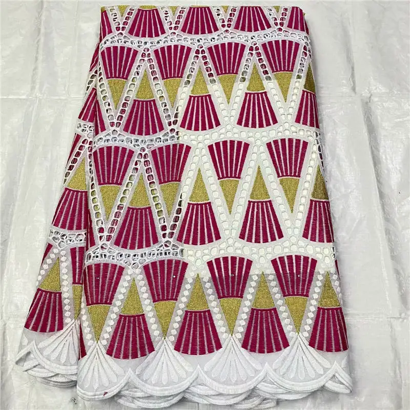 

Bestway 100% Cotton African Swiss Voile Dry Lace Fabric 5 Yards High Quality Embroidery Nigerian Asoebi Lace Fabric ! TL40260