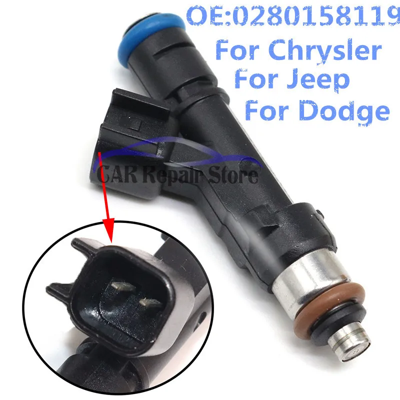 

OEM 0280158119 04861667AA новые Топливные форсунки для 2007-2010 Chrysler Dodge Jeep 3,3/3.8L автомобильный инжектор