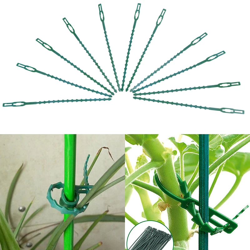 

20pieces Reusable Plant Cable Ties Adjustable Plastic Cable Ties Plant Vine Tomato Stem Clip for Greenhouse Climbing Support
