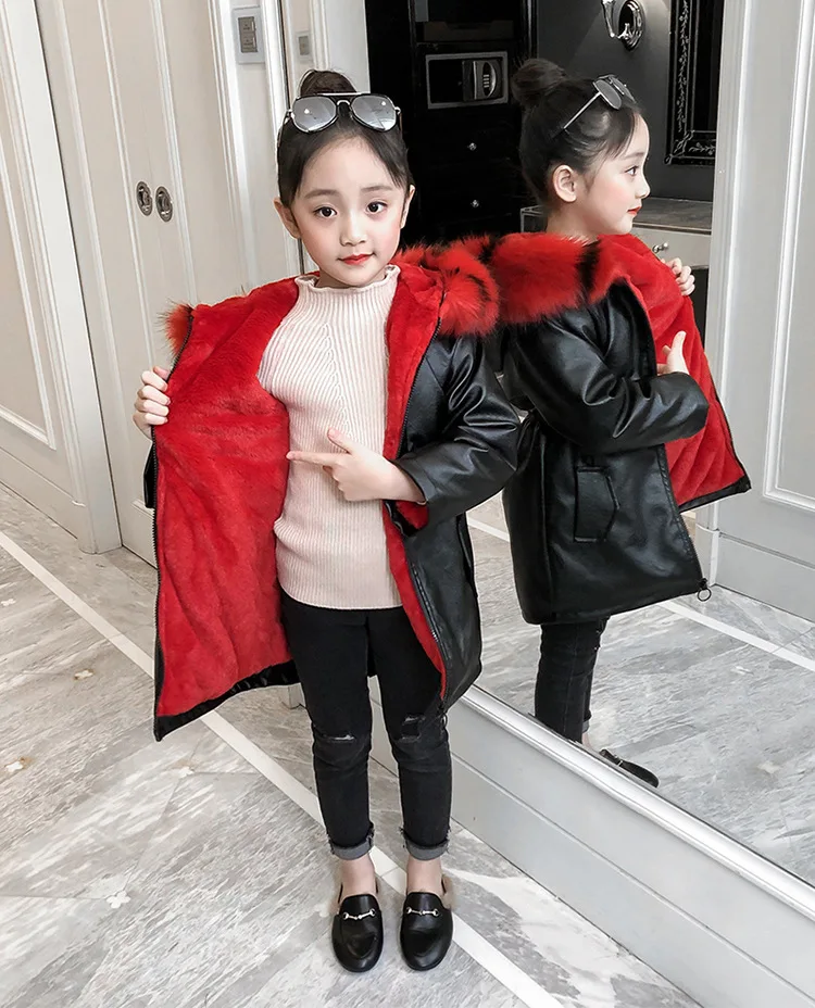 Зимняя куртка на подкладке из хлопка для девочек 4-12 лет, детское модное пальто, детская верхняя одежда, теплый пуховик для малышей, рождественский подарок для девочек
