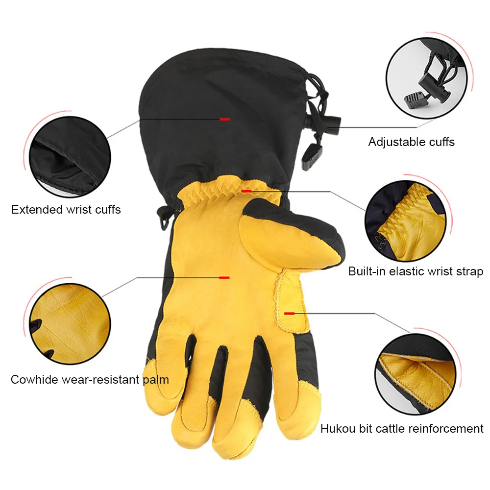 

Ski Gloves Winter Snowboard Skiing Cycling Sports Motorcycle Riding Windproof outdoor Heated Warm Gloves For Men Woman