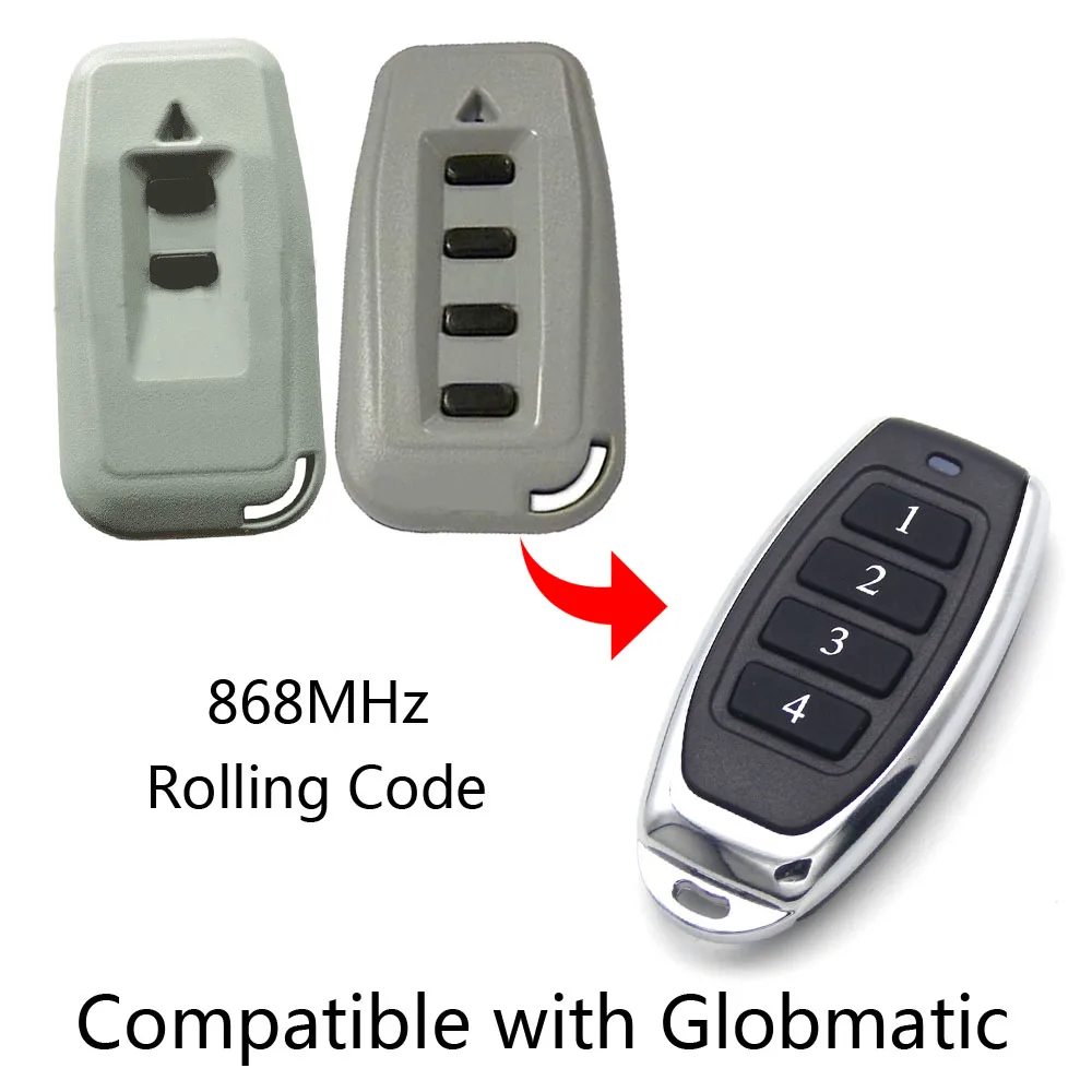 Compatible Globmatic Remote Control 868MHz Rolling Code Gate Garage Door Remote Control Duplicator