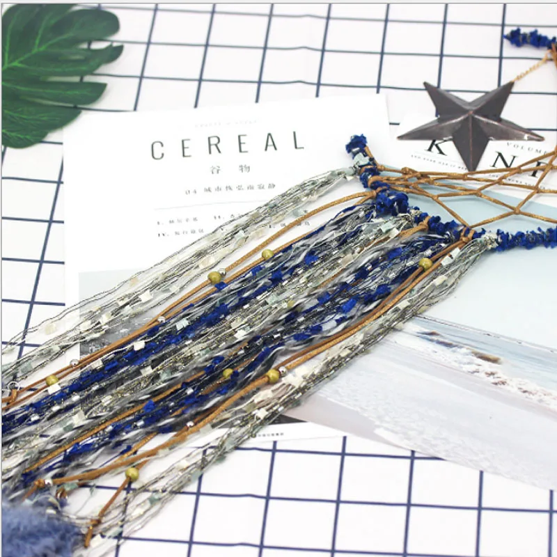 Ретро Луна Звезда перо ремесла ветер куранты Хранитель снов ручной работы сетка