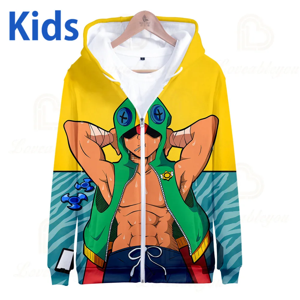 

Shooter Game Children Cartoon ers Zipper Hoodies Star Jacket Autumn Sandy Crow Colt Kids Outerwear Coat for Boy Girl Teens Tops