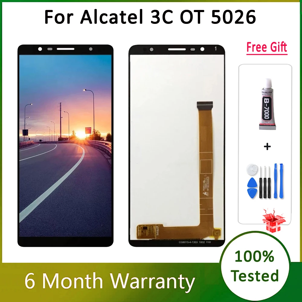 ЖК-дисплей 100% дюйма для Alcatel 3C OT 6,0 5026 5026A 5026D OT5026