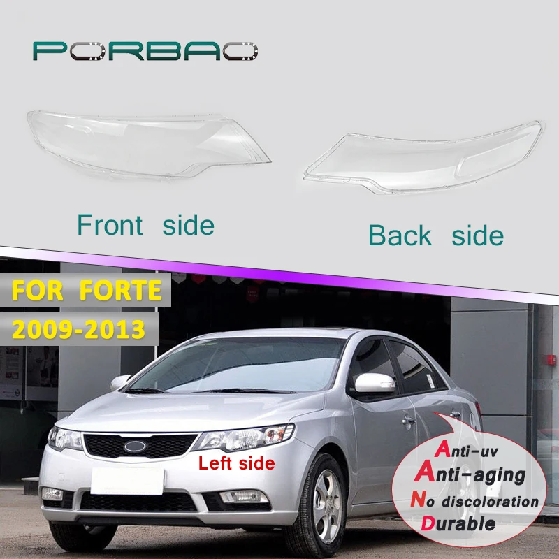 

Pair 4Doors car accessories for KIA FORTE 09-13 Headlight lens cover transparent lens cover headlamp clear shell replacement