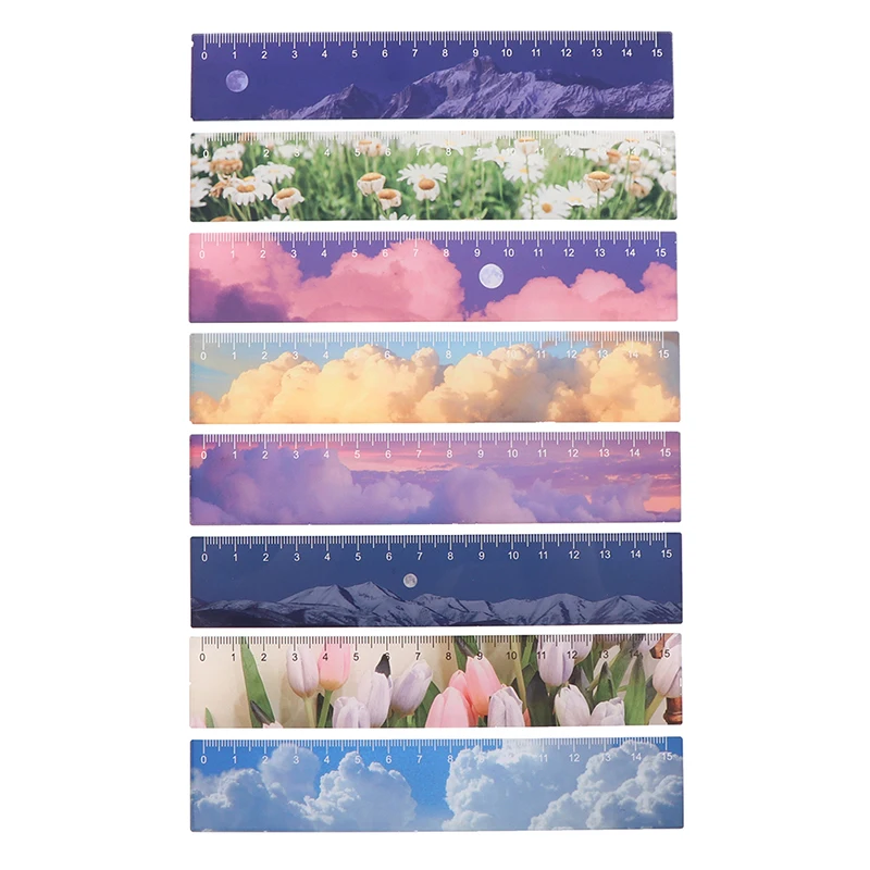 

1pcs DIY Drawing Tools Acrylic Ruler Multifunction Student Rulers Double-duty School Office Supplies