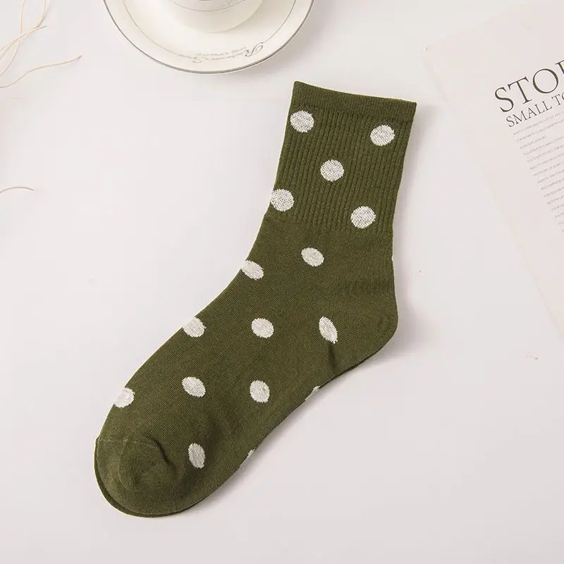 1 пара женские носки одноцветные хлопковые средней длины свободные Ретро стиль