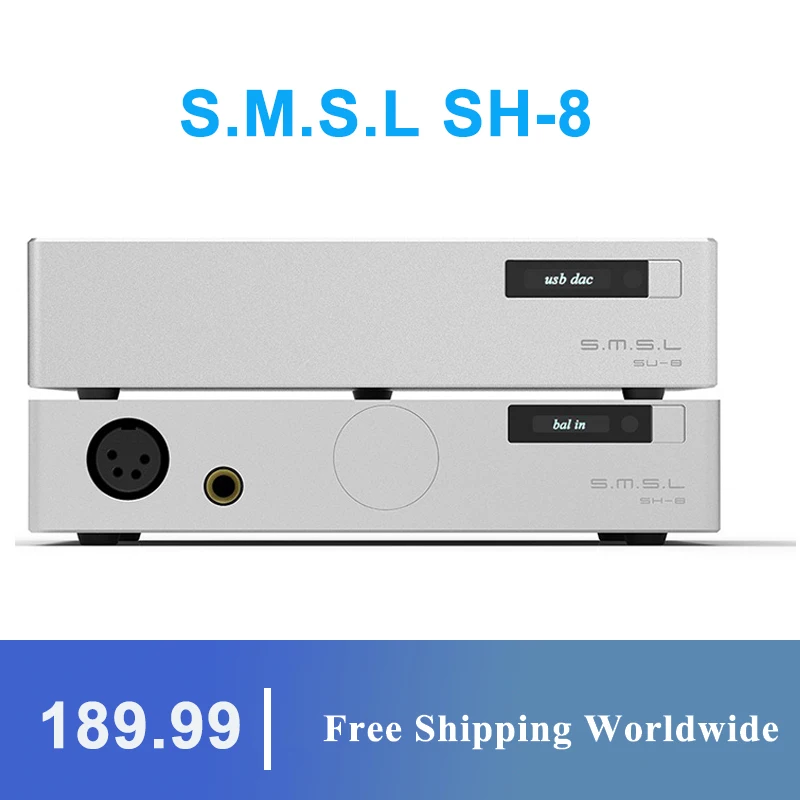 SMSL SH 8 полный сбалансированный Настольный Наушники Hi Fi Мощность усилитель