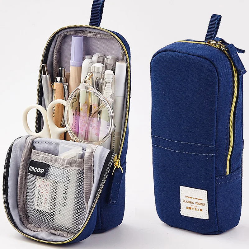 Большой тканевый чехол для карандашей в стиле ретро школьная сумка школьный