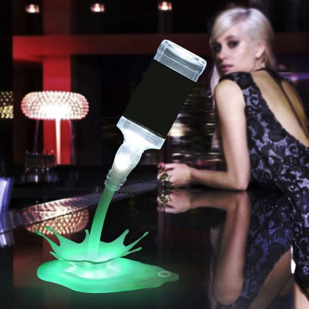 

NEW Unique LED Pour Wine Bottle Lamp USB Powered Touch Control RGB Dimmable Night Light Decorative Light For Bar Home Decoration