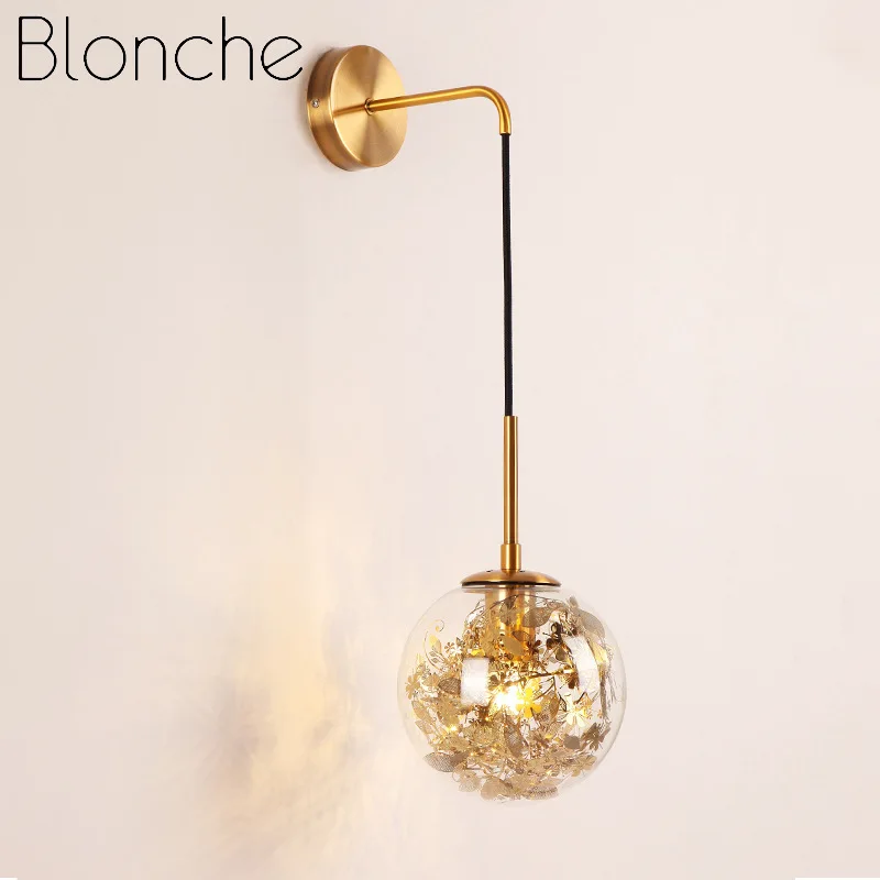 Современная настенная лампа Blonche со стеклянными шариками бра в скандинавском