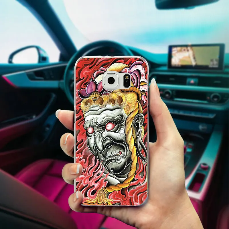 Крутые лучшие японские мягкие чехлы из ТПУ с маской демона они хання для samsung Galaxy