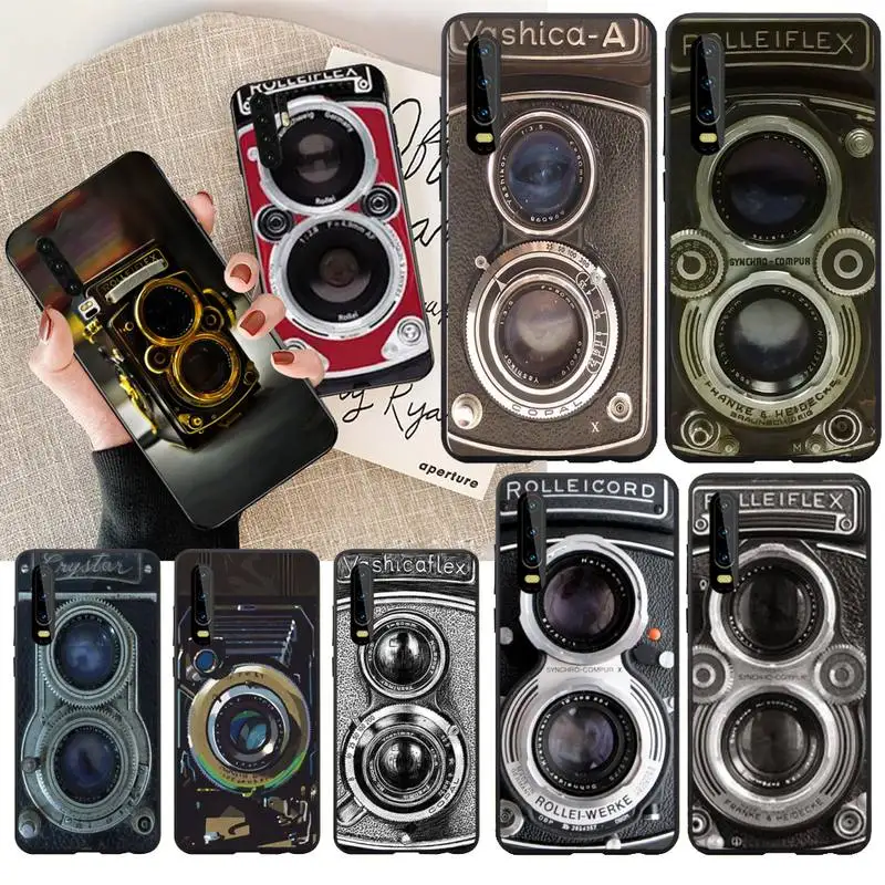 PENGHUWAN Rolleiflex винтажный Ретро камера черный мягкий чехол для телефона Huawei Honor 20 10 9 8