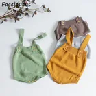 Комбинезон детский без рукавов, на возраст от 0 до 24 месяцев, вязаные детские комбинезоны