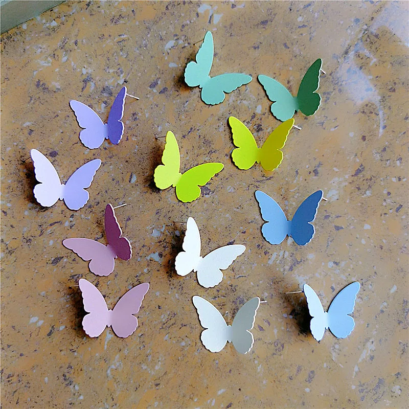 

Женские серьги-гвоздики в виде бабочки, 6 цветов