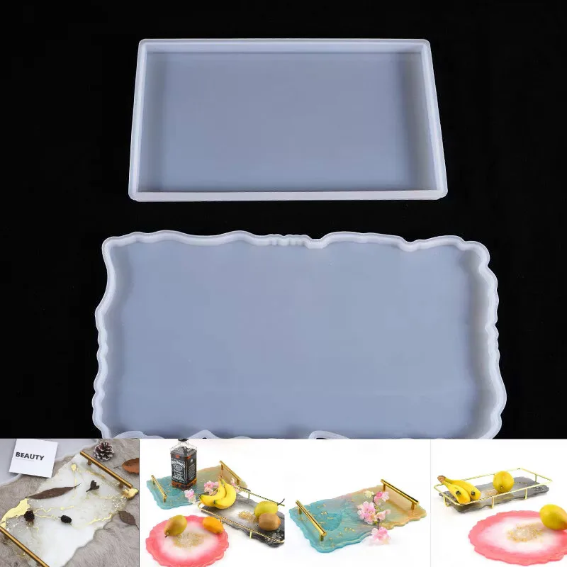 Большой Силиконовый поднос жидкость художественная форма подставки