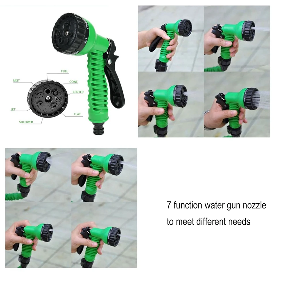 

Garden Water Hose Reel Set Wall-mounted PVC Water Pipe Rack and 10m Watering Pipe with Spray Head, Portable Car Washing Garden