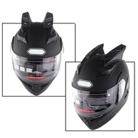 new 1pair helmet horns motorcycle modification accessories motorcycle punk style decor helmet ears hornsmotorcycle cap