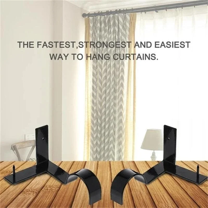 2 предмета/партия Шторы кронштейны штанги повесить штангодержатели нажмите