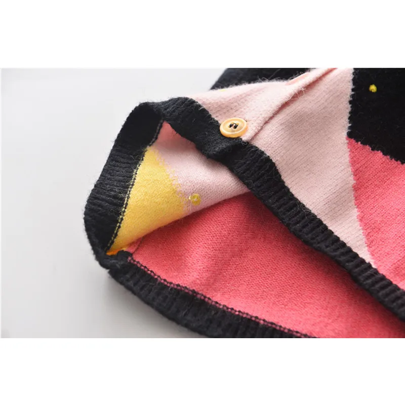 Кардиган для маленьких девочек свитер тонкие свитера детская вязаная куртка на