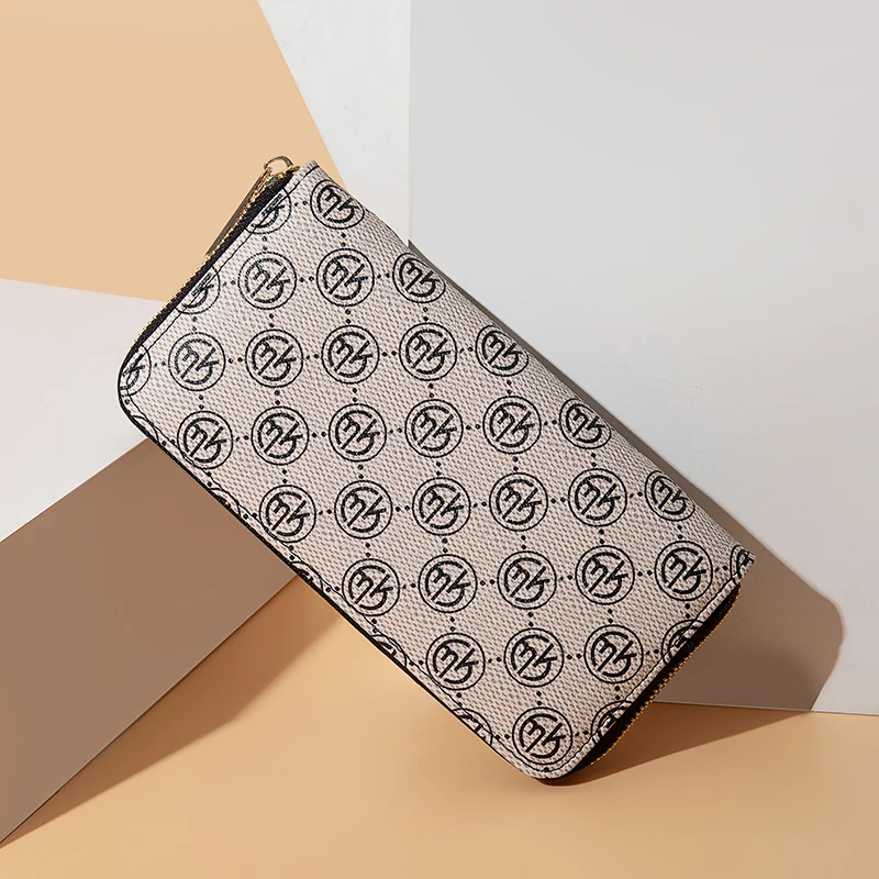 MARRY KORS, женские кожаные кошельки на молнии, бежевый карман для телефона, кошелек, держатель для карт, Женский Длинный кошелек, портмоне, держатель для карт, клатч - Цвет: black