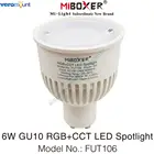 Светодиодный прожектор MiBoxer FUT106, 6 Вт, GU10, RGB + CCT, 240 В переменного тока, Wi-Fi, 2,4 ГГц, RF