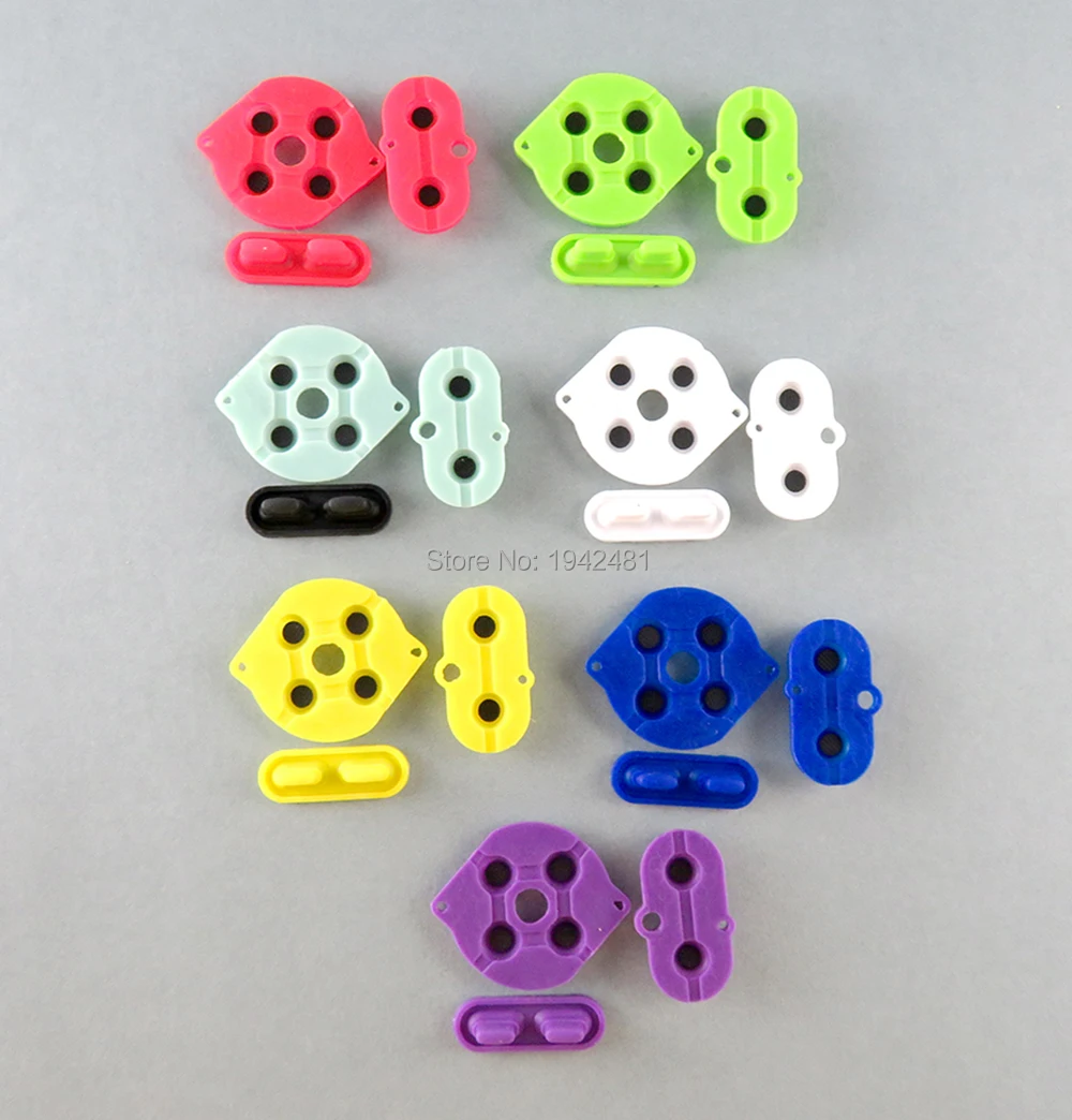 5 комплектов цвет s резиновый проводящий A-B d-pad для игры мальчик GBC оболочка корпус