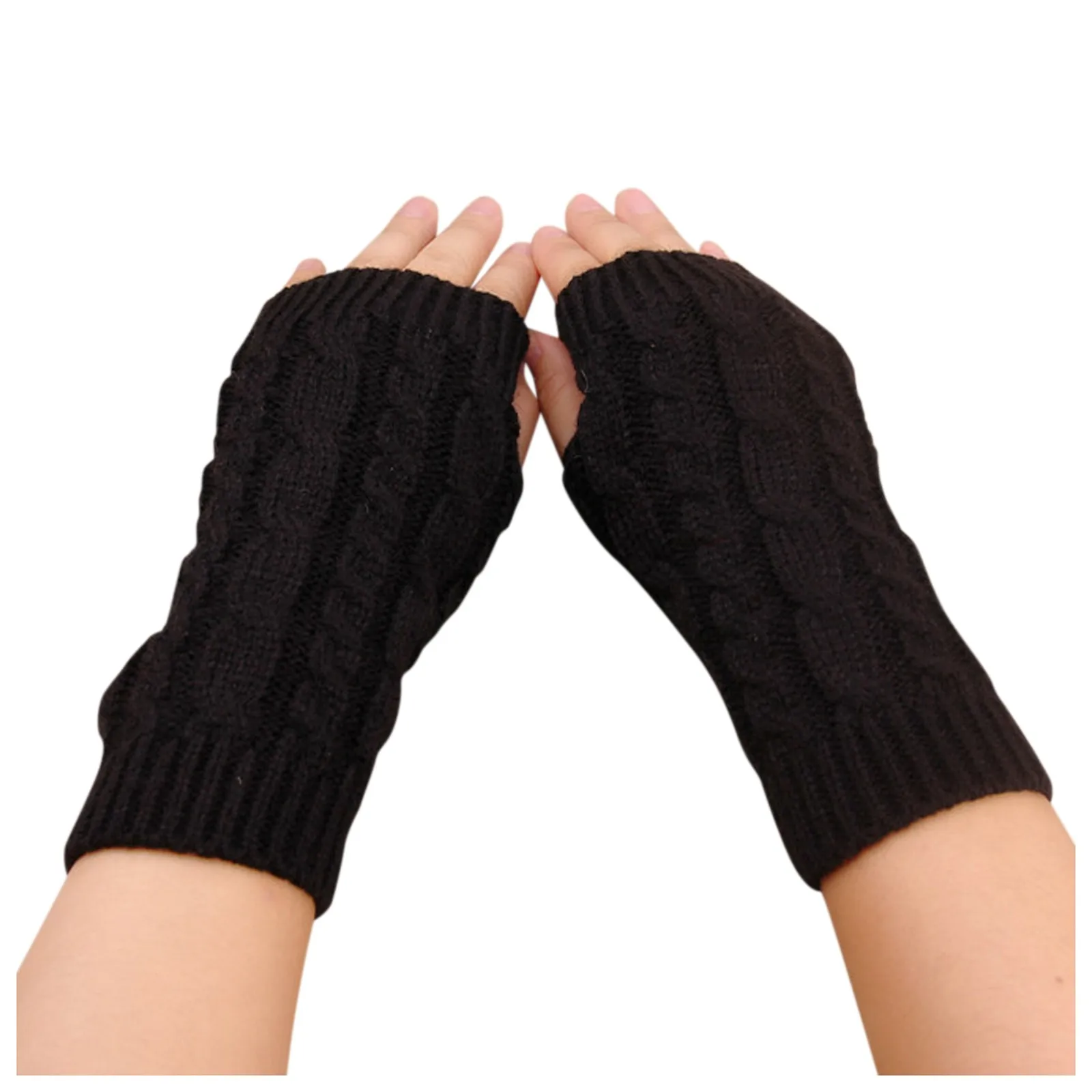 

Women's With Gloves Winter Phone Knitted Stretch Riding Warm Mobile Keep Gloves
