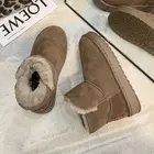 Женские зимние ботинки, водонепроницаемая нескользящая обувь, новинка 2021, зимняя обувь, бархатные короткие ботинки, одноступенчатая теплая хлопковая обувь на толстой подошве