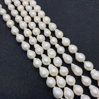 freshwater pearl beads white baroque pearl diy jewelry loose beads accessories making a necklace earring gift pendant 14 inches