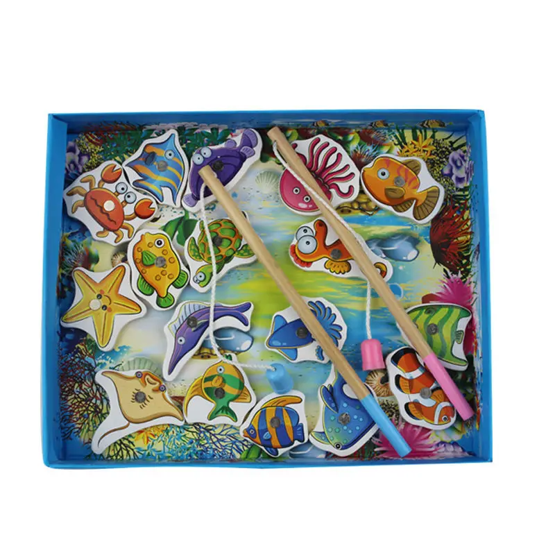Бесплатная доставка детская деревянная морская биологическая рыболовная