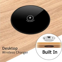 Built Desktop Wireless Charger Table Furniture Embedded Fast Wireless Charging Pad For iPhone Pro Max Samsung Xiaomi