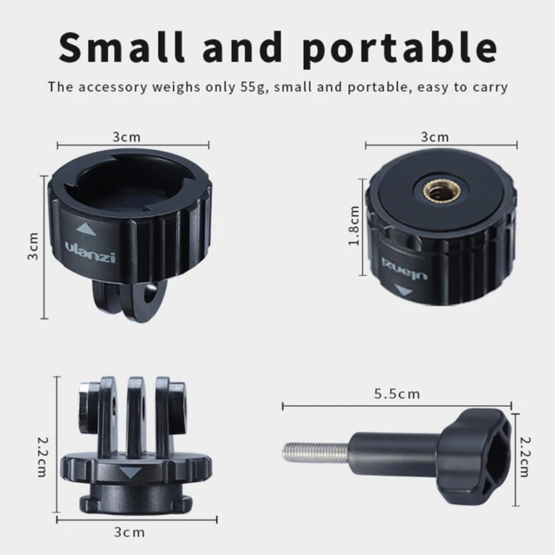 

Ulanzi GP-4 netic Quick Release Adapter Adaptor Is Suitable for DJI OSMO ACTION & GoPro 8 7 6 5 Max Sports Camera