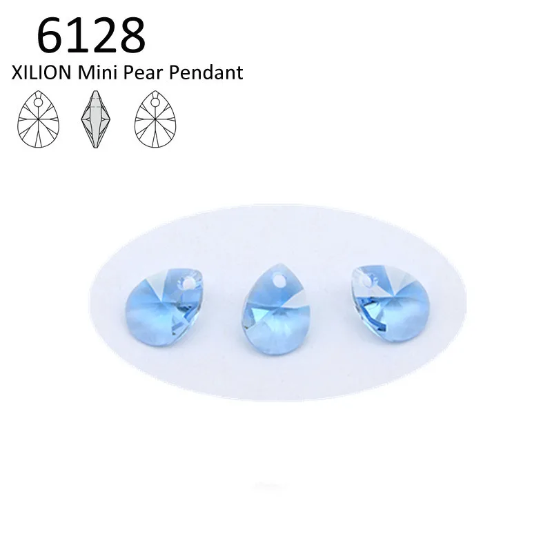 

Ms Betti New 100% Original Crystal from Austria 6128 Xilion Mini Pear Pendant Bead DIY Kids Jewelry Gifts Making For Women