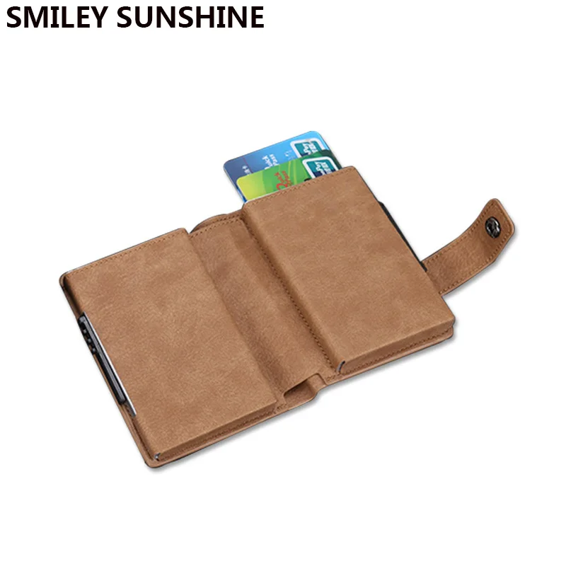 Мужской кошелек с радиочастотной блокировкой карманом для монет большой умный