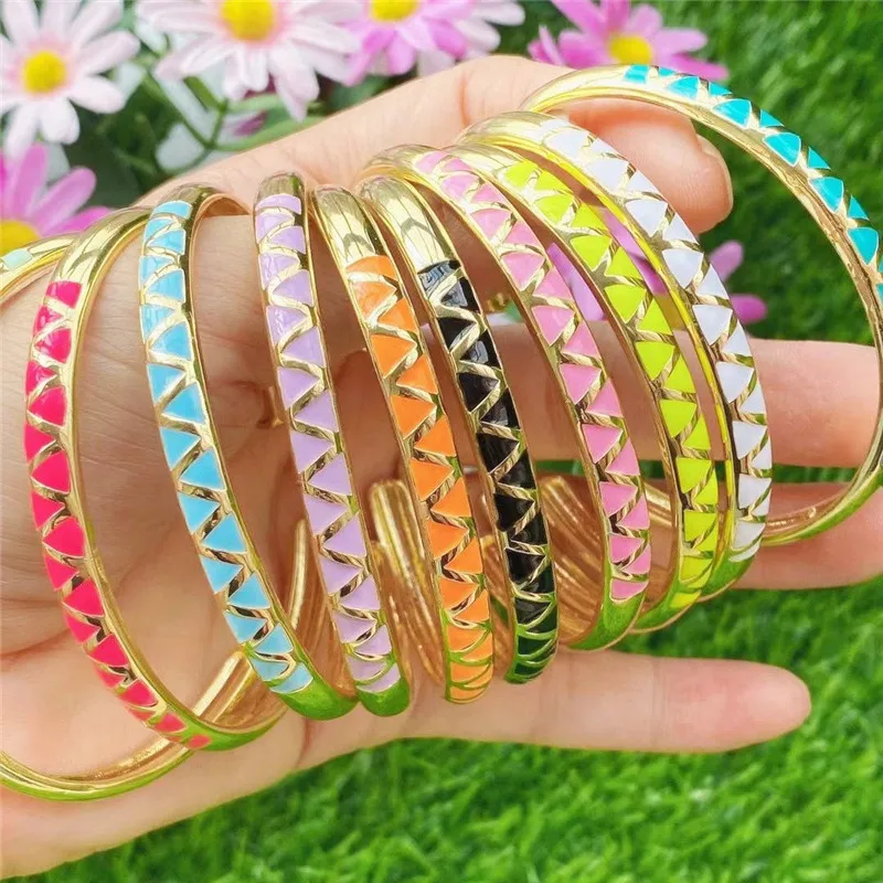 5 шт./лот новый дизайн красочный браслет покрытый эмалью популярный дешево оптом