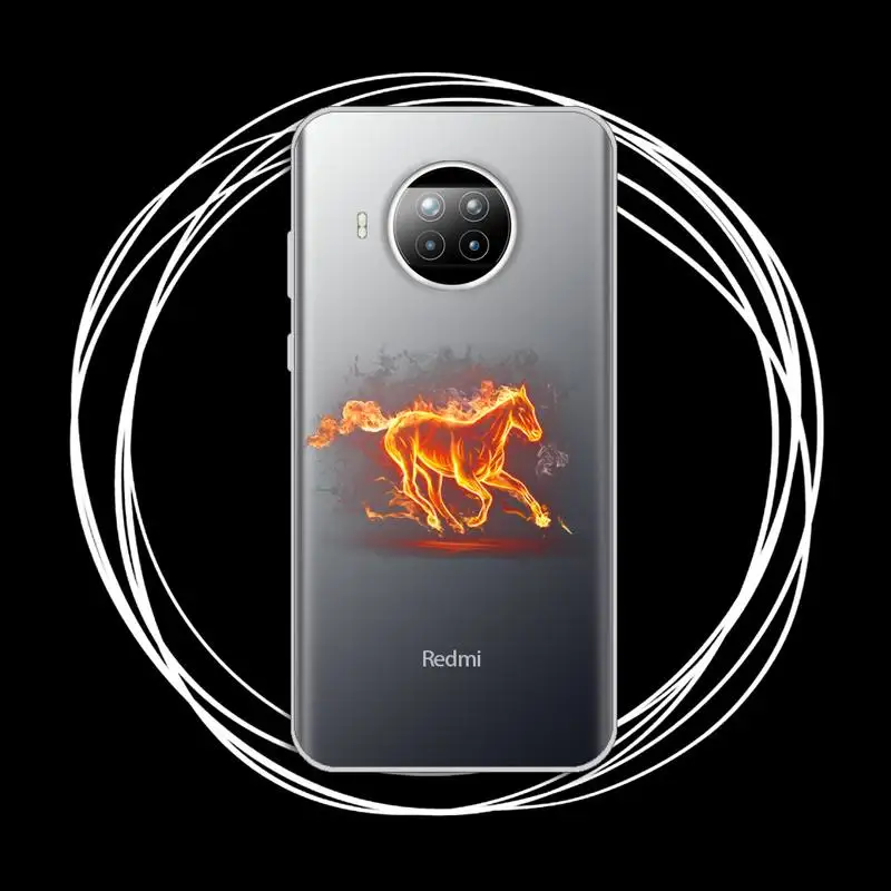 

Cool running horse Phone Case Transparent for xiaomi redmi note 8 9 9s 11 10t lite pro